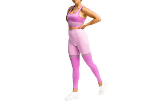 Naiste retuusid GymHero Leggins Stripes Mauve hind ja info | Naiste spordiriided | kaup24.ee