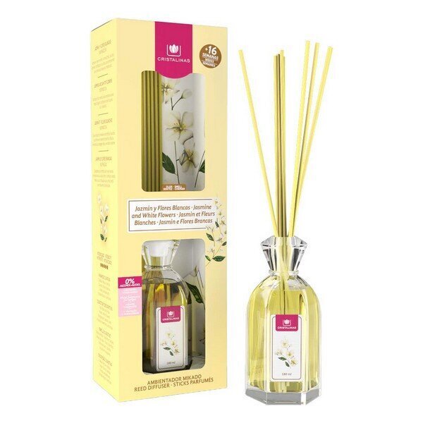 Kodulõhnastaja pulkadega Mikado Cristalinas Jasmiin, 180 ml hind ja info | Kodulõhnastajad | kaup24.ee
