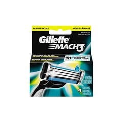 Сменное лезвие для бритвы Gillette Mach3 (4 шт) цена и информация | Косметика и средства для бритья | kaup24.ee