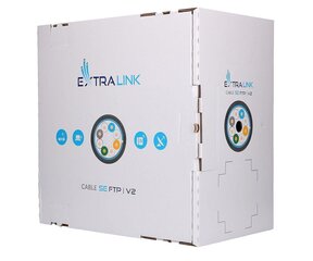 Extralink, F/UTP, 305 m hind ja info | Kaablid ja juhtmed | kaup24.ee