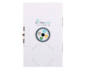 Extralink CAT5E FTP (F/UTP) Внутренний | Витая пара | 305М цена и информация | Кабели и провода | kaup24.ee