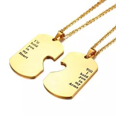 Ожерелье кулон Пазл сердце для пары 18k с цепочкой цена и информация | Мужские украшения | kaup24.ee