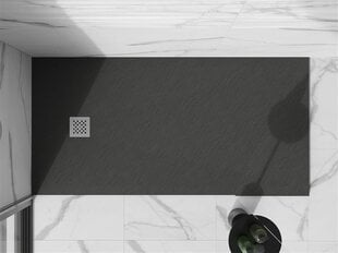 Ristkülikukujuline dušialus Mexen Stone+ koos sifooniga, Anthracite, 160x70,80,90,100 cm hind ja info | Dušialused | kaup24.ee