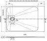 Ristkülikukujuline dušialus Mexen Hugo SMC koos sifooniga, white, 150x70,80,90 cm hind ja info | Dušialused | kaup24.ee