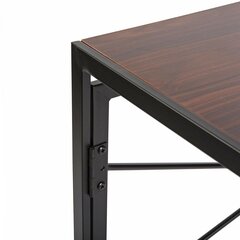Складной письменный стол Versa, Металл/Дерево, (45 x 74 x 90 см), коричневый цена и информация | Компьютерные, письменные столы | kaup24.ee