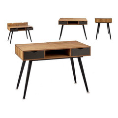 Kirjutuslaud, metall/puit, (60 x 75 x 110 cm), must/pruun hind ja info | Arvutilauad, kirjutuslauad | kaup24.ee
