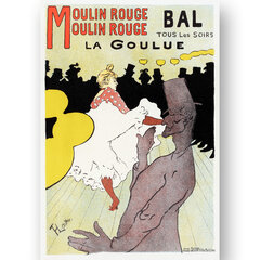 Plakat „Moulin Rouge“, Henri de Toulouse-Lautrec, 59x84 cm (A1), Wolf Kult hind ja info | Seinapildid | kaup24.ee