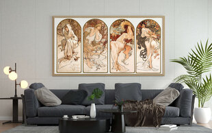 Plakat „Aastaajad“, Alphonse Mucha, 59 x 84 cm (A1), Wolf Kult hind ja info | Seinapildid | kaup24.ee