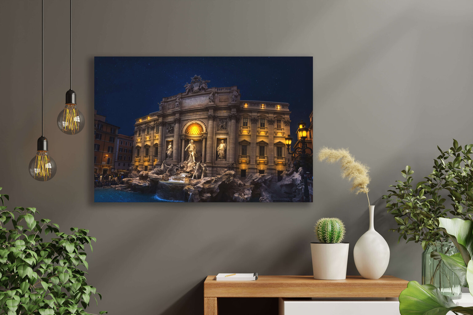 Plakat Trevi purskkaev öösel, 42 x 59 cm (A2), Wolf Kult цена и информация | Seinapildid | kaup24.ee