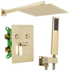 Peidetud dušikomplekt koos termostaadiga REA Fenix ​​​​Davis, Gold, + Box hind ja info | Komplektid ja dušipaneelid | kaup24.ee