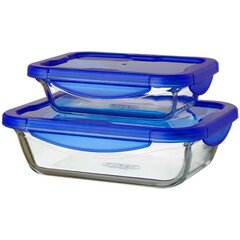 Kahekordne reguleerimissüsteem pyrex cook & Go (2 pcs) läbipaistev borosilikaatklaas цена и информация | Посуда для хранения еды | kaup24.ee