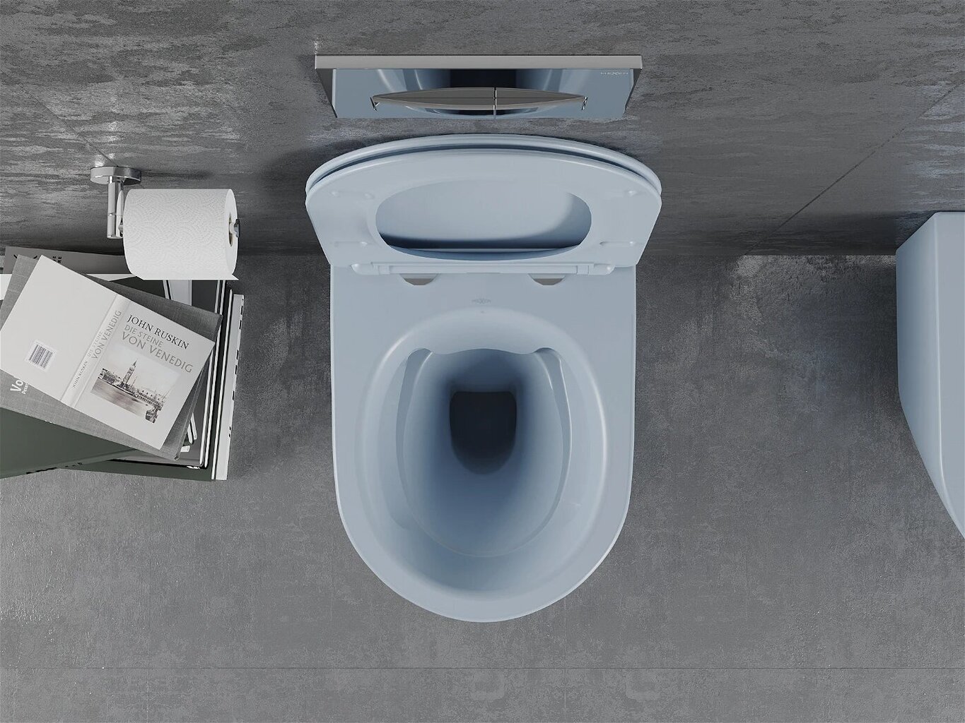 WC-pott Mexen Lena Rimless Slim Duroplast koos aeglaselt sulguva kaanega, Grey-blue mat hind ja info | WС-potid | kaup24.ee