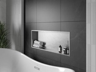 Mexen X-Wall-R süvistatav seinariiul, 90x30 cm, Inox цена и информация | Аксессуары для ванной комнаты | kaup24.ee