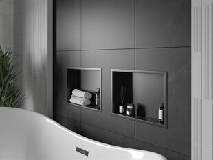 Mexen X-Wall-R süvistatav seinariiul, 45x30 cm, Black цена и информация | Аксессуары для ванной комнаты | kaup24.ee