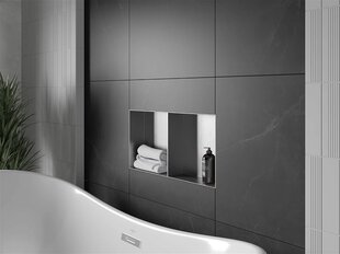 Mexen X-Wall-NR süvistatav seinariiul 2l, 60x30 cm, Inox цена и информация | Аксессуары для ванной комнаты | kaup24.ee