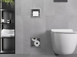 Mexen X-Wall-BP peidetud tualettpaberi hoidja koos ümbrisega, Inox hind ja info | Vannitoa sisustuselemendid ja aksessuaarid | kaup24.ee