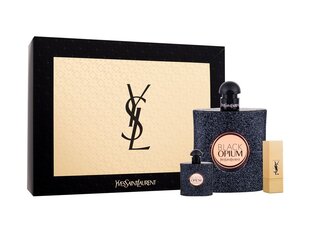 Набор Yves Saint Laurent Black Opium для женщин: EDP, 90 мл + EDP, 7,5 мл+ мини-губная помада, 1,3 г цена и информация | Женские духи | kaup24.ee