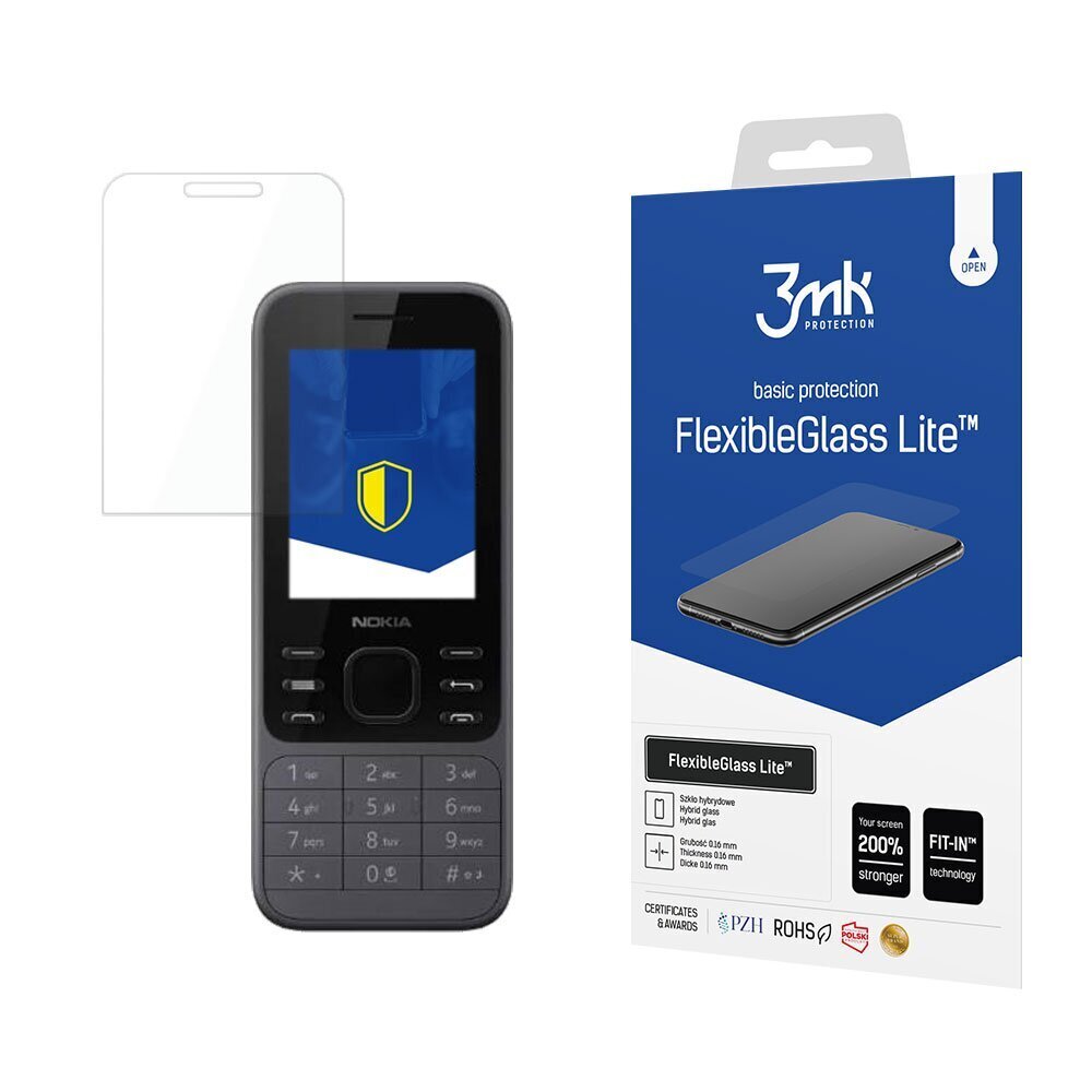 Nokia 6300 4G - 3mk FlexibleGlass Lite™ screen protector цена и информация | Ekraani kaitsekiled | kaup24.ee