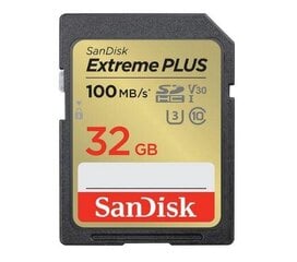 SanDisk Extreme PLUS microSDHC 32GB цена и информация | Карты памяти для фотоаппаратов, камер | kaup24.ee