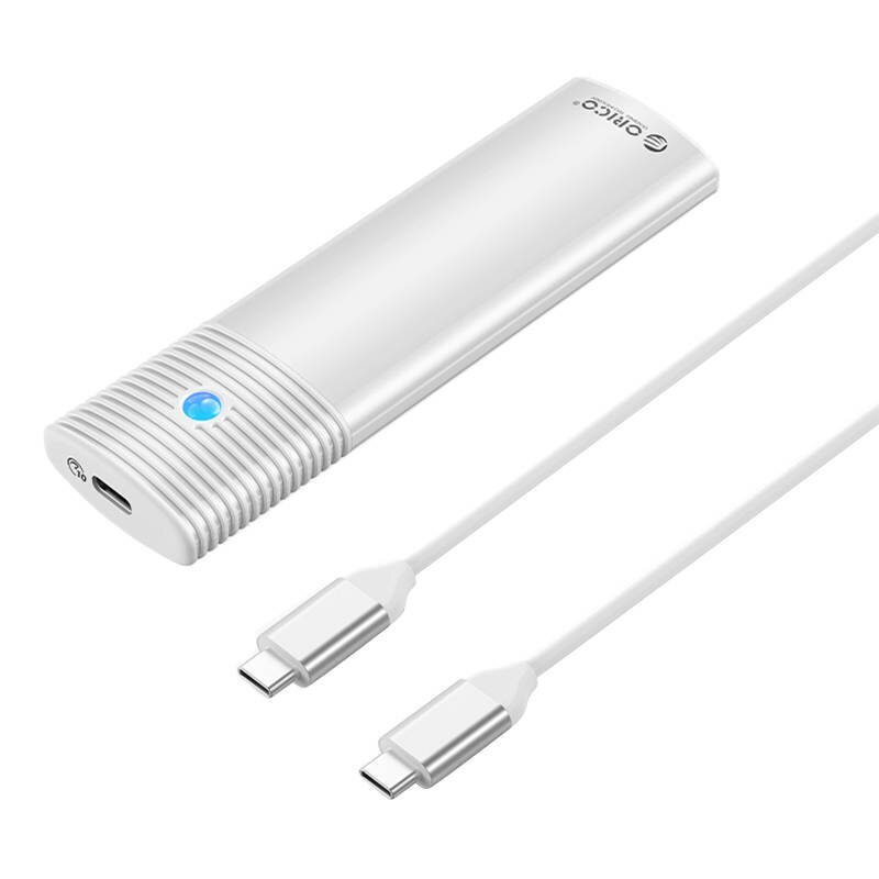 M.2 NVMe External Enclosure, Orico PWM2-G2-WH-EP, USB-C, 10Gbps (silver) hind ja info | Väliste kõvaketaste ümbrised | kaup24.ee