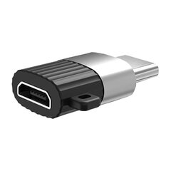 XO  NB149-C micro USB to USB-C Adapter (Black) цена и информация | Адаптер Aten Video Splitter 2 port 450MHz | kaup24.ee