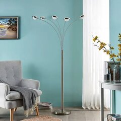 5-lambiline LED-põrandalamp Catriona koos regulaatoriga цена и информация | Торшеры | kaup24.ee