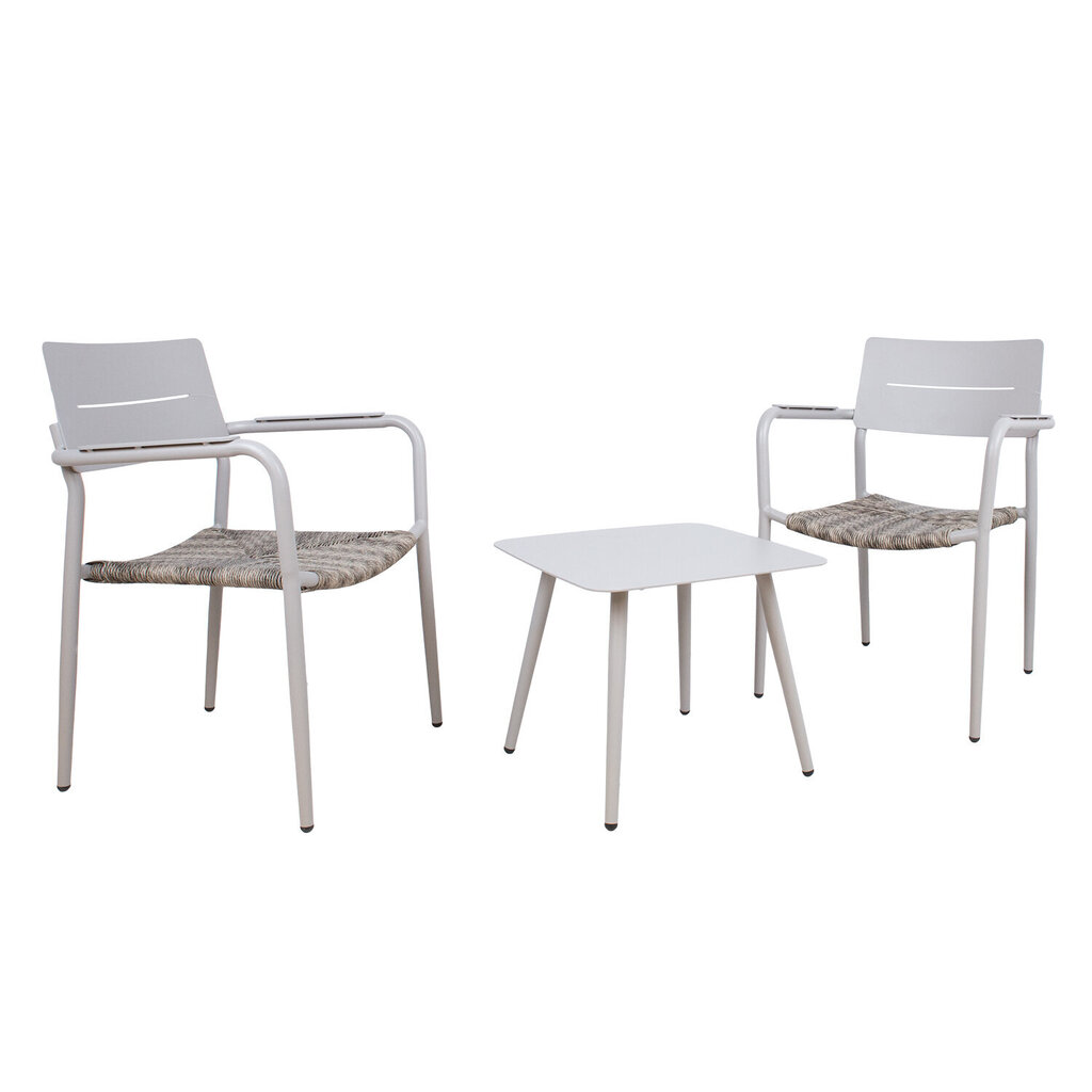 Rõdukomplekt COCORA laud ja 2 tooli, pruun hind ja info | Aiamööbli komplektid | kaup24.ee