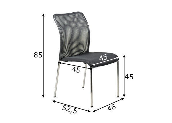 Kontoritool A2A HN-7502/CH, grafiitvärvid цена и информация | Söögitoolid, baaritoolid | kaup24.ee