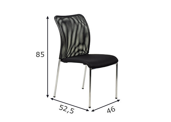 Kontoritool A2A HN-7502/CH, must цена и информация | Söögitoolid, baaritoolid | kaup24.ee