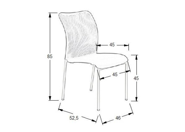 Kontoritool A2A HN-7502/CH, must цена и информация | Söögitoolid, baaritoolid | kaup24.ee