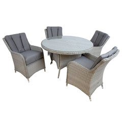 Комплект садовой мебели ASCOT стол и 4 стула цена и информация | Комплекты уличной мебели | kaup24.ee