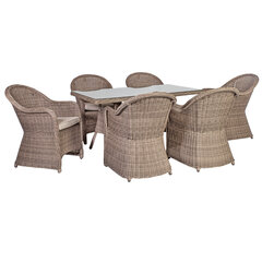 Садовая мебель TOSCANA (стол и 6 стульев) цена и информация | Комплекты уличной мебели | kaup24.ee