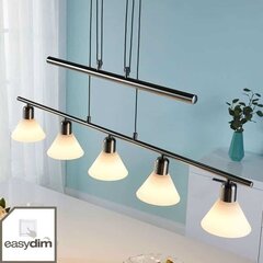 Eleasa LED rippvalgusti, easydim 5 pirni, nikkel hind ja info | Rippvalgustid | kaup24.ee