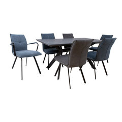 Обеденный комплект EDDY-2 с 6 стульями цена и информация | Комплекты мебели для столовой | kaup24.ee