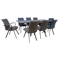 Söögilauakomplekt EDDY-2 8-tooliga 10336+10337 цена и информация | Комплекты мебели для столовой | kaup24.ee