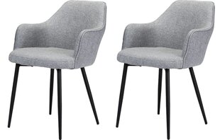 Набор из 2 обеденных стульев Element Tiffany Designer Chair, серый цена и информация | Стулья для кухни и столовой | kaup24.ee