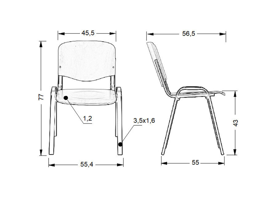 Söögitool A2A TDC-07 BUK, alumiinium hind ja info | Söögilaua toolid, köögitoolid | kaup24.ee