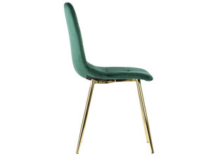 Мягкий обеденный стул A2A CN-6004, зеленый с золотой рамкой цена и информация | Стулья для кухни и столовой | kaup24.ee