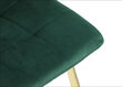 Pehme söögitool A2A CN-6004, roheline kuldse raamiga hind ja info | Söögilaua toolid, köögitoolid | kaup24.ee