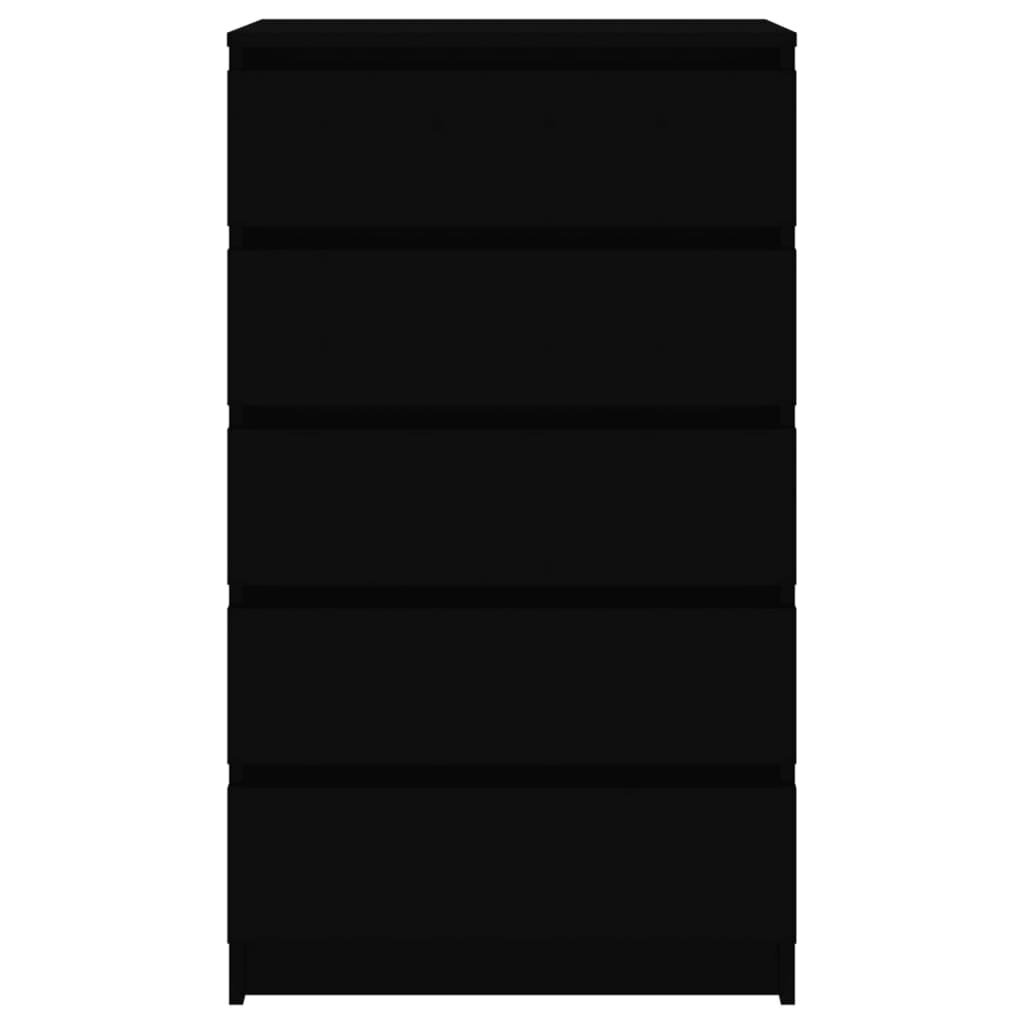 vidaXL kummut, must, 60 x 36 x 103 cm, tehispuit hind ja info | Kummutid | kaup24.ee