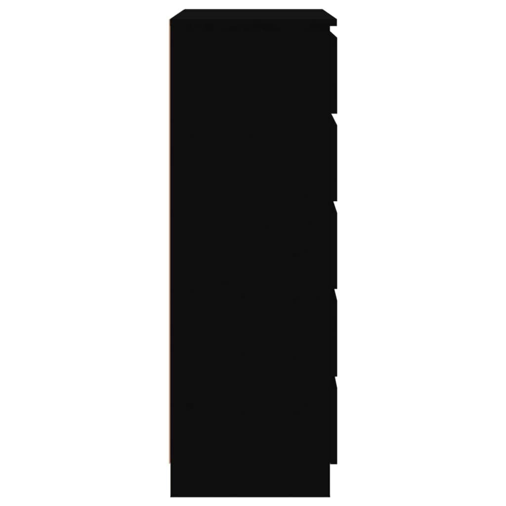 vidaXL kummut, must, 60 x 36 x 103 cm, tehispuit hind ja info | Kummutid | kaup24.ee