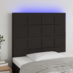 vidaXL LED-voodipeats, must, 100x5x118/128 cm, kangas цена и информация | Кровати | kaup24.ee