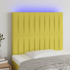 vidaXL LED-voodipeats, roheline, 100x5x118/128 cm, kangas hind ja info | Voodid | kaup24.ee