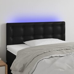 vidaXL LED-voodipeats, must, 100x5x78/88 cm, kunstnahk цена и информация | Кровати | kaup24.ee