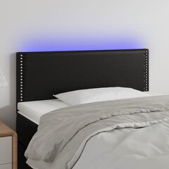 vidaXL LED-voodipeats, must, 100x5x78/88 cm, kunstnahk hind ja info | Voodid | kaup24.ee