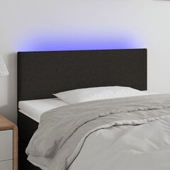 vidaXL LED-voodipeats, must, 100x5x78/88 cm, kangas цена и информация | Кровати | kaup24.ee