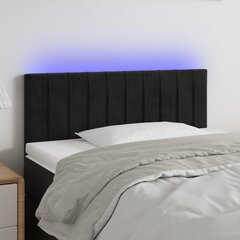 vidaXL LED-voodipeats, must, 100x5x78/88 cm, samet hind ja info | Voodid | kaup24.ee