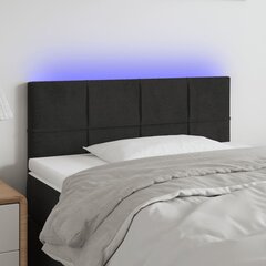 vidaXL LED-voodipeats, must, 100x5x78/88 cm, samet hind ja info | Voodid | kaup24.ee