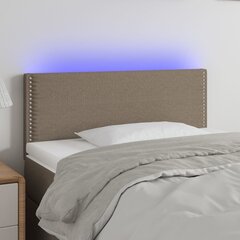 vidaXL LED-voodipeats, pruunikashall, 100x5x78/88 cm, kangas цена и информация | Кровати | kaup24.ee