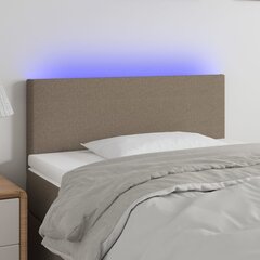 vidaXL LED-voodipeats, pruunikashall, 100x5x78/88 cm, kangas цена и информация | Кровати | kaup24.ee